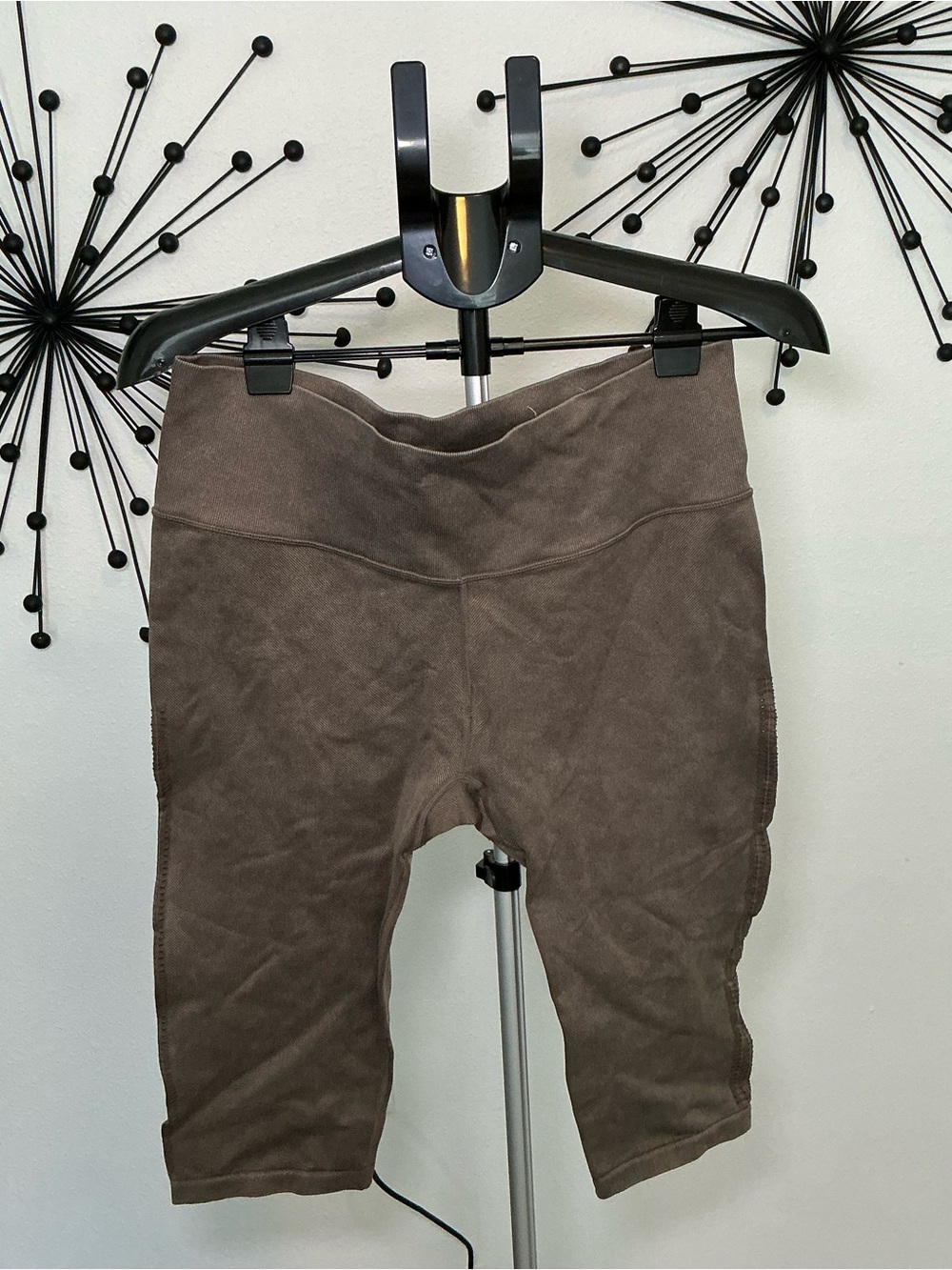 JoyLab Taupe Ribbed Capri Leggings XXL High Rise Activewear